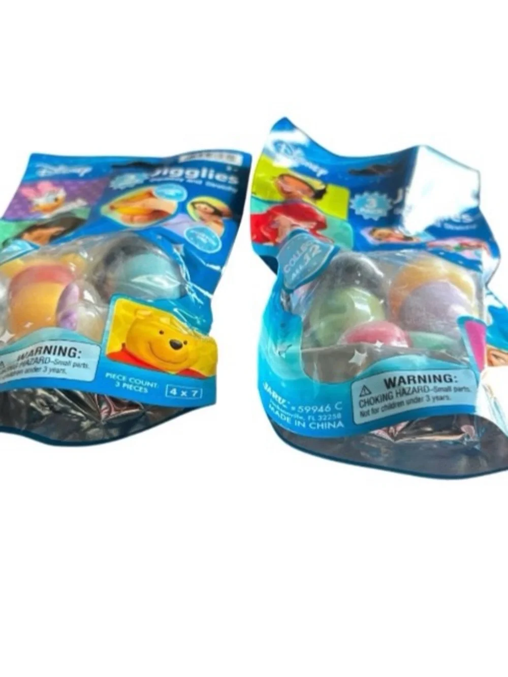 Disney Jigglies Squeezy Stretchy Stress Relief Sensory Fidget Toy Lot New